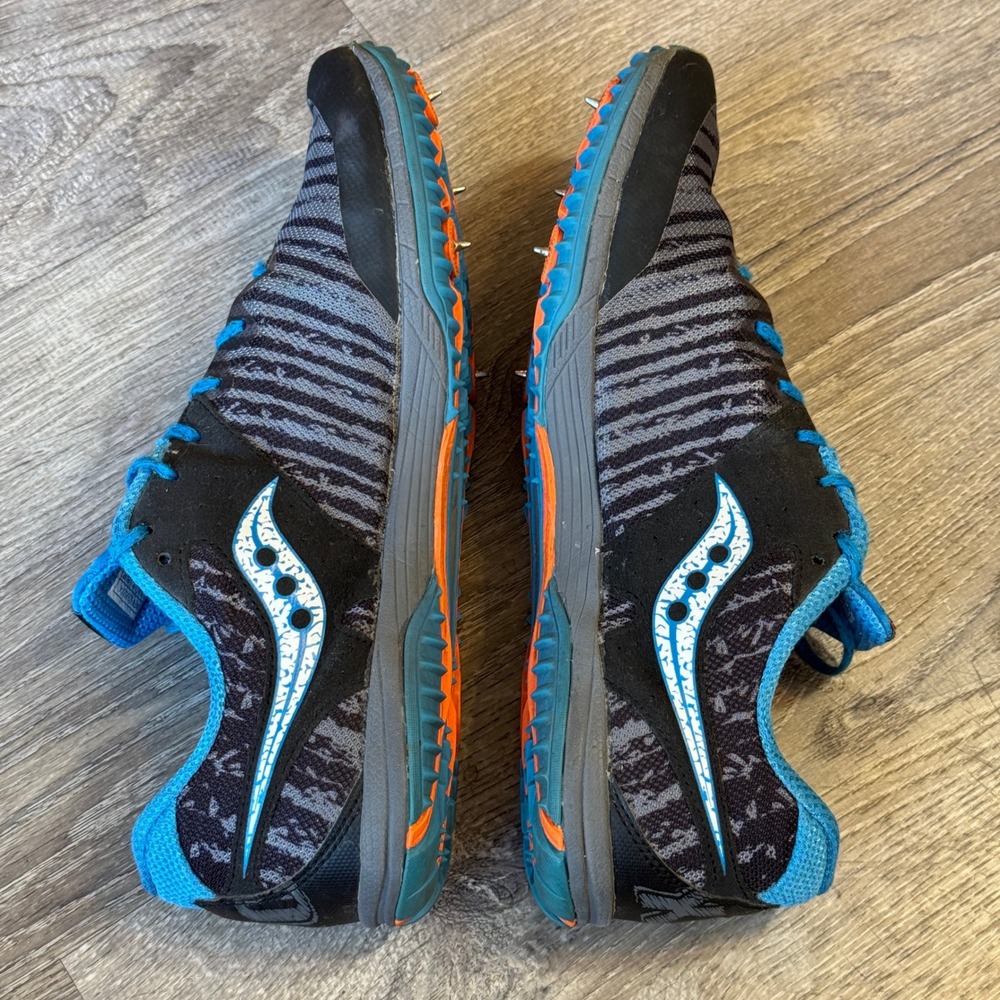 Saucony Kilkenny XC7 Mens 11.5 Cross Country Spikes Blue Black S29022-4